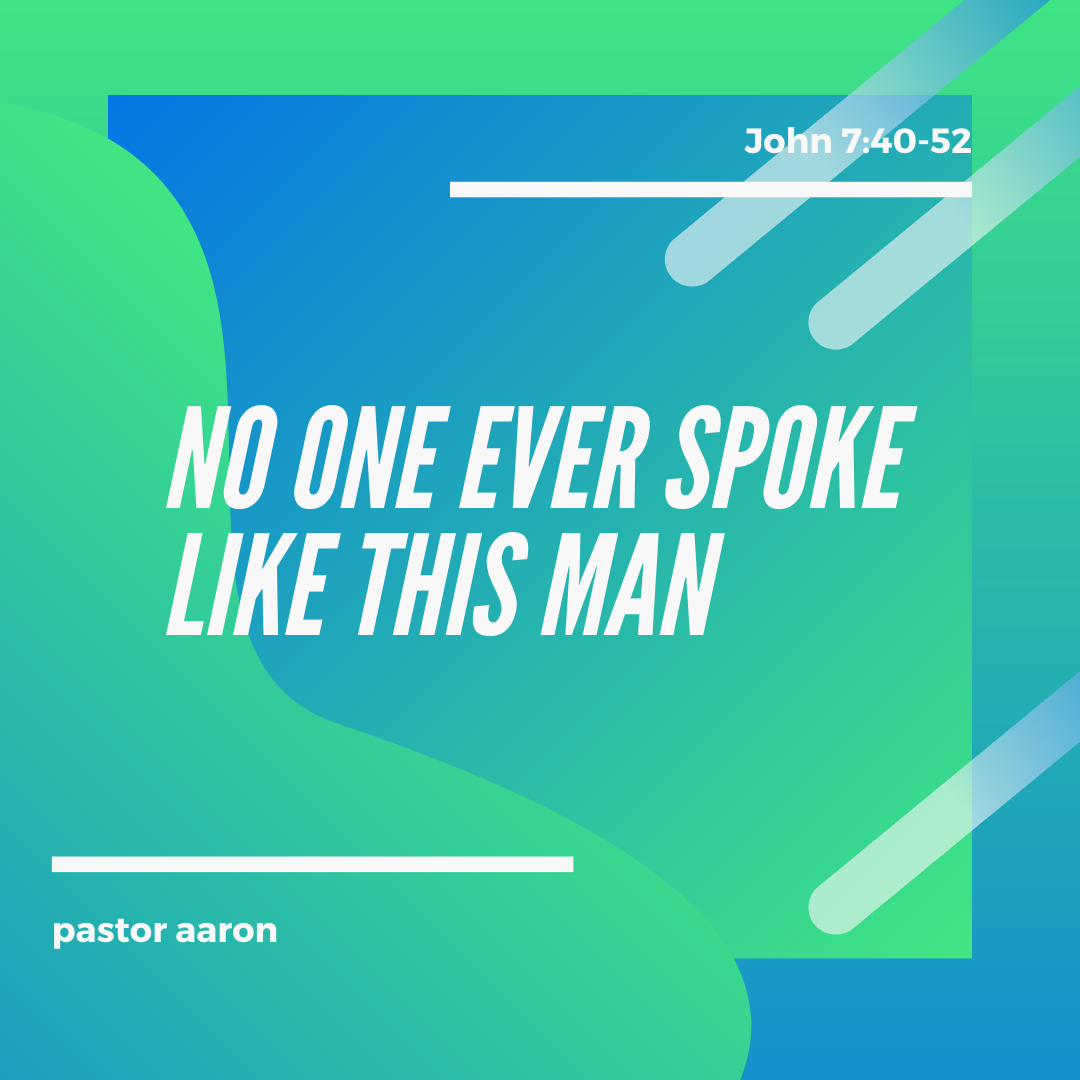 No One Ever Spoke Like This Man