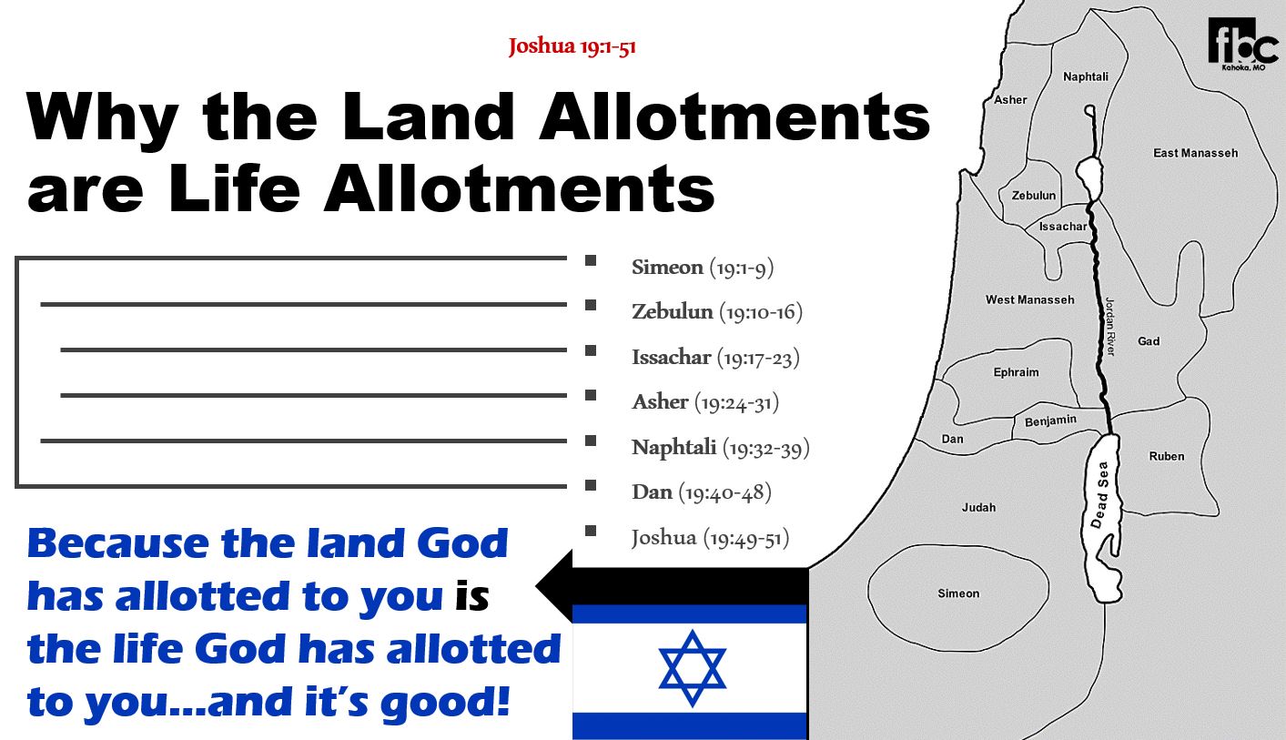 Why the Land Allotments are Life Allotments Joshua 19151