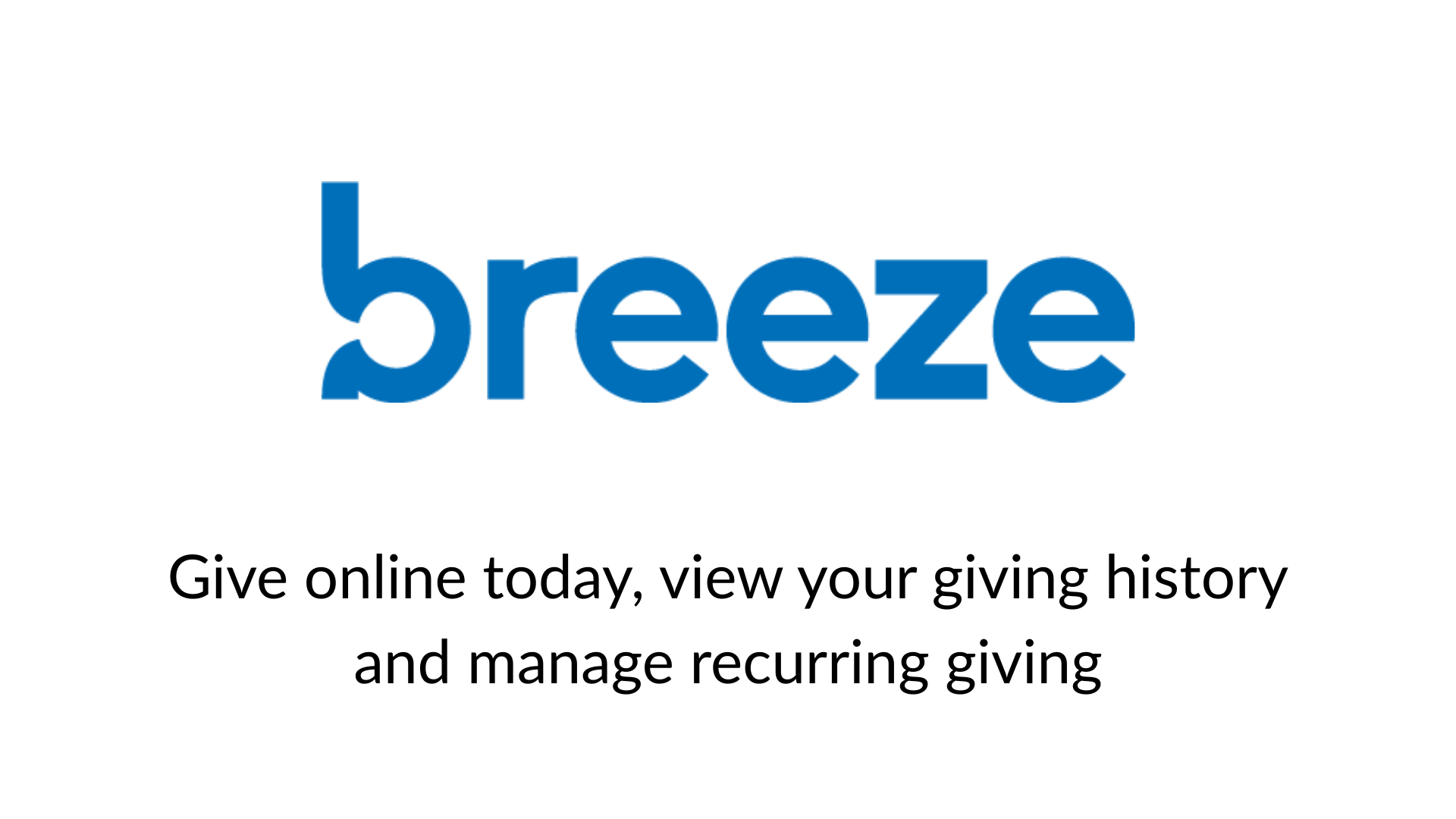 Breeze: View your giving history and manage recurring giving