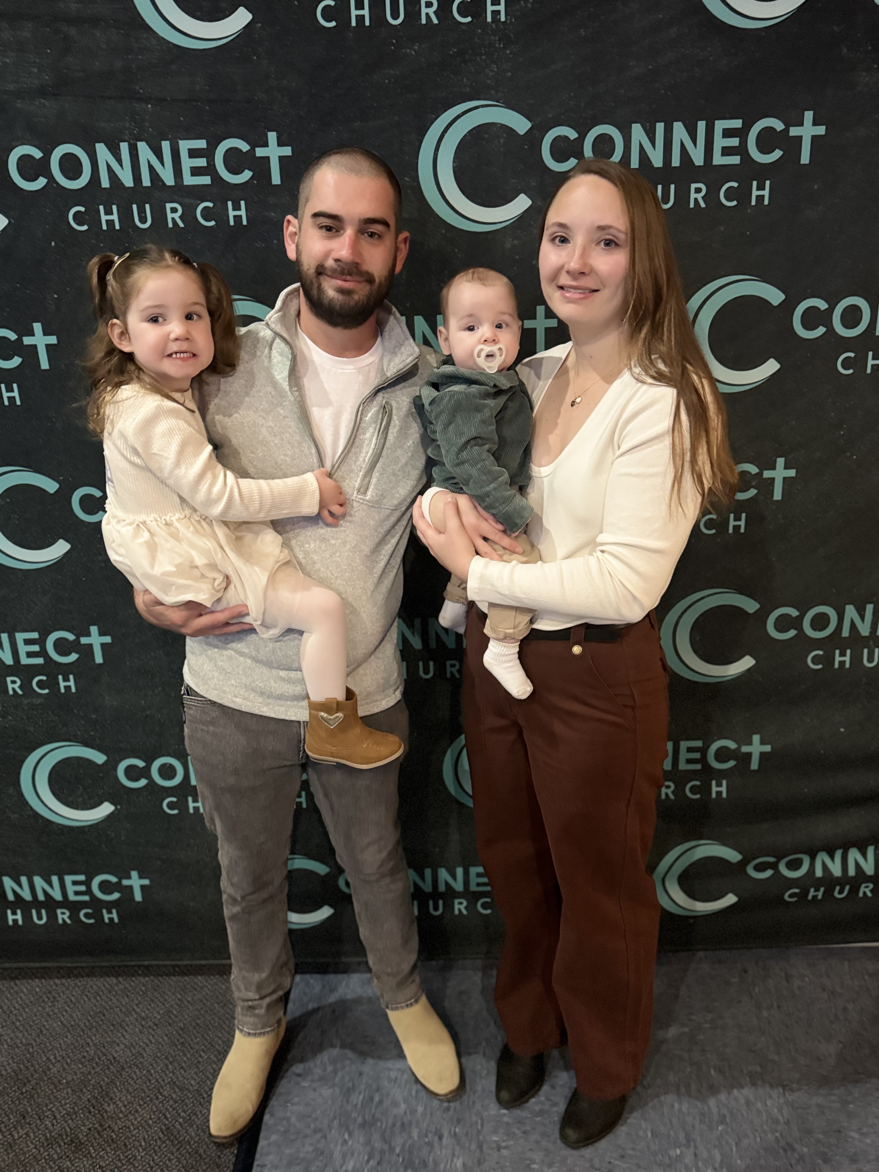 A Connect Church family after Child Dedication